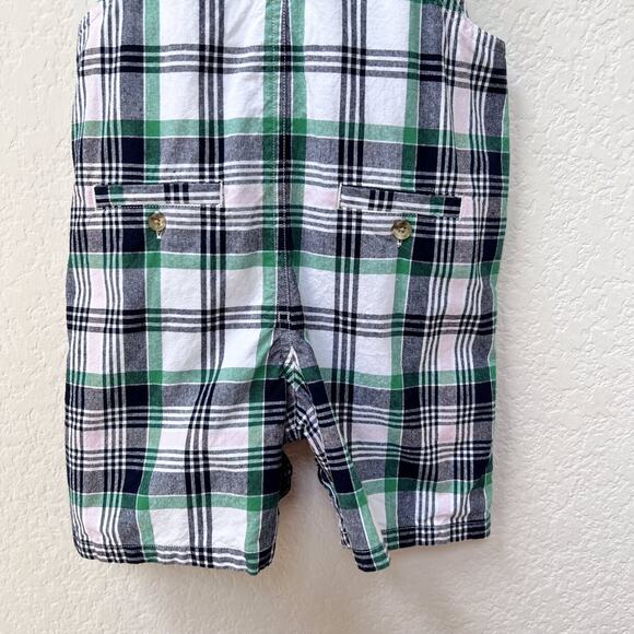 Janie And Jack Boys Plaid Shortalls Boys Size 18-24 Months - Picture 8 of 11